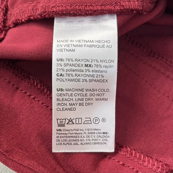 CHICO'S So Slimming Brigette Slim Ankle Casual Pants Slacks Size 4R - Picture 13 of 13